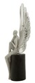 Statueta / figurina decorativa Sparky, Mauro Ferretti, 24x8x34 cm, polirasina, argintiu/negru