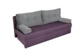 Canapea extensibila Alfi 192x80x77 cm cu lada de depozitare, Purple/Light Grey