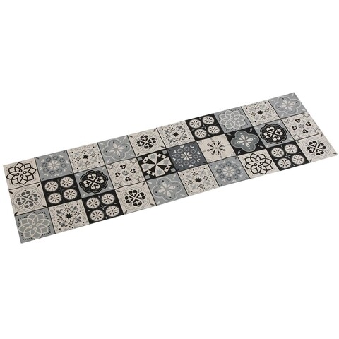 Traversa de masa Mosaic Black, Versa, 44.5 x 154 cm, poliester