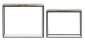 Set 2 console Amira, Bizzotto, 99x29x85 cm, otel/aluminiu