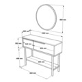 Consola Bedora, 100x29.5x76 cm, PAL, alb