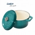 Cratita emailata, Cooking by Heinner, 2.2 l, fonta, bej si bleu