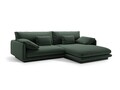 Coltar dreapta 4 locuri, Torino-211, Micadoni Home, 250x170x83 cm, tesatura structurata chenille, verde muschi