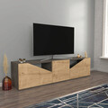 Comoda TV, Retricy, Carson, 160x35.3x40 cm, PAL, Wenge / Stejar