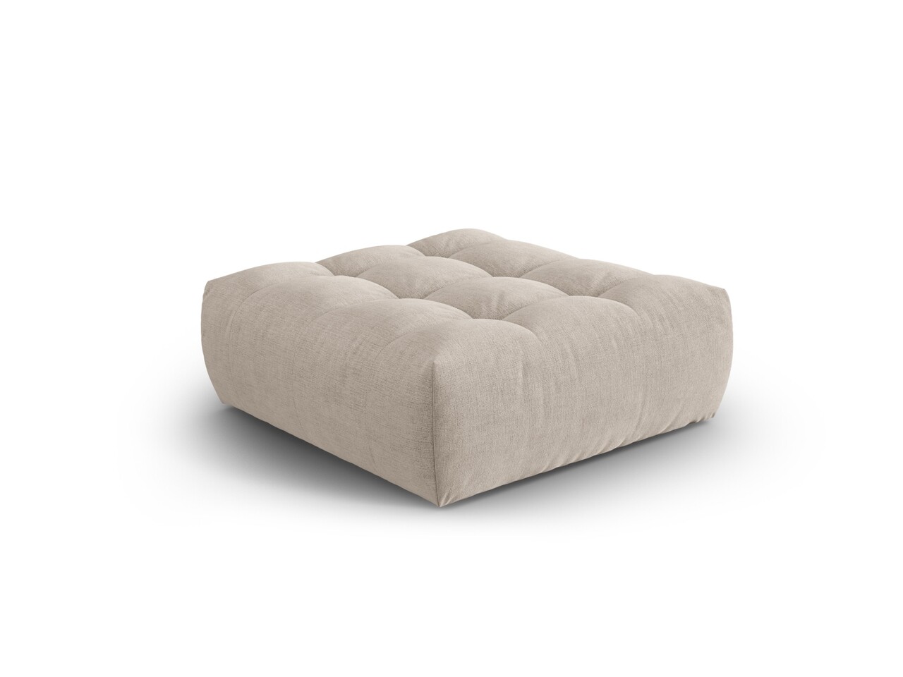 Taburet, Bloom-86, Micadoni Home, 110x101x42 cm, tesatura structurata, bej inchis - 1 | YEO