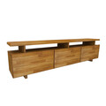 Comoda TV, Woodface, Verona, 174x52x30 cm, Lemn, Stejar