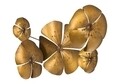 Decoratiune de perete Goldy Flower, Mauro Ferretti, 94x6x50 cm, fier