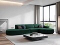 Coltar dreapta 4 locuri, Jodie, Micadoni Home, BL, forma rotunjita, 342x166x70 cm, poliester, verde