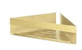 Etajera de colt pentru baie, Wenko, Turbo-Loc Genova Gold, 36 x 17 x 8 cm, inox, auriu