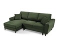 Coltar extensibil stanga 4 locuri, Moghan, Micadoni Home, BL, 241x145x88 cm, velur, verde bottle