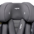 Scaun auto cu isofix U-grow, 52.3x45.3x69 cm, poliester, gri