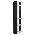 Corp biblioteca, Minima, Reeta, 45x160x25.6 cm, Alb/Negru