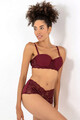 Set lenjerie intima sutien si chiloti, 999MRE1604 - 90, Miorre, 90% poliamida/10% elastan, Rosu claret