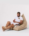 Fotoliu puf, Bean Bag Ferndale, Pyramid Bed, 145 cm, poliester impermeabil, bej nurca