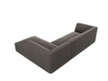 Coltar dreapta 4 locuri, Ruby, Micadoni Home, BL, 273x180x69 cm, catifea, gri inchis