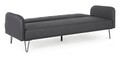 Canapea extensibila cu 3 locuri Bridjet, Bizzotto, 200 x 82 x 81 cm, lemn de eucalipt/otel/poliester, negru