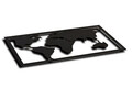 Decoratiune luminoasa LED, World Map 2, MDF, 60 LED-uri, Roz