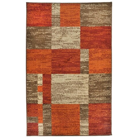 Covor Rust, Decorino, 100x150 cm, polipropilena, multicolor