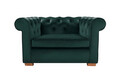 Fotoliu Oxford Chesterfield, 93x116x75 cm, Verde