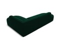 Coltar dreapta 4 locuri, Ruby, Micadoni Home, BL, forma rotunjita, fara cotiera, 273x180x69 cm, catifea, verde bottle