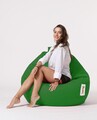 Fotoliu puf, Bean Bag, Ferndale Premium XXL, 115 x 130 cm, poliester impermeabil, verde