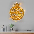 Decoratiune de luminoasa XMASGOLD-007, Tanelorn, 51x56 cm, metal, auriu