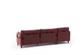 Coltar pe stanga Comfort, Balcab Home, 275x80x80 cm, lemn, rosu