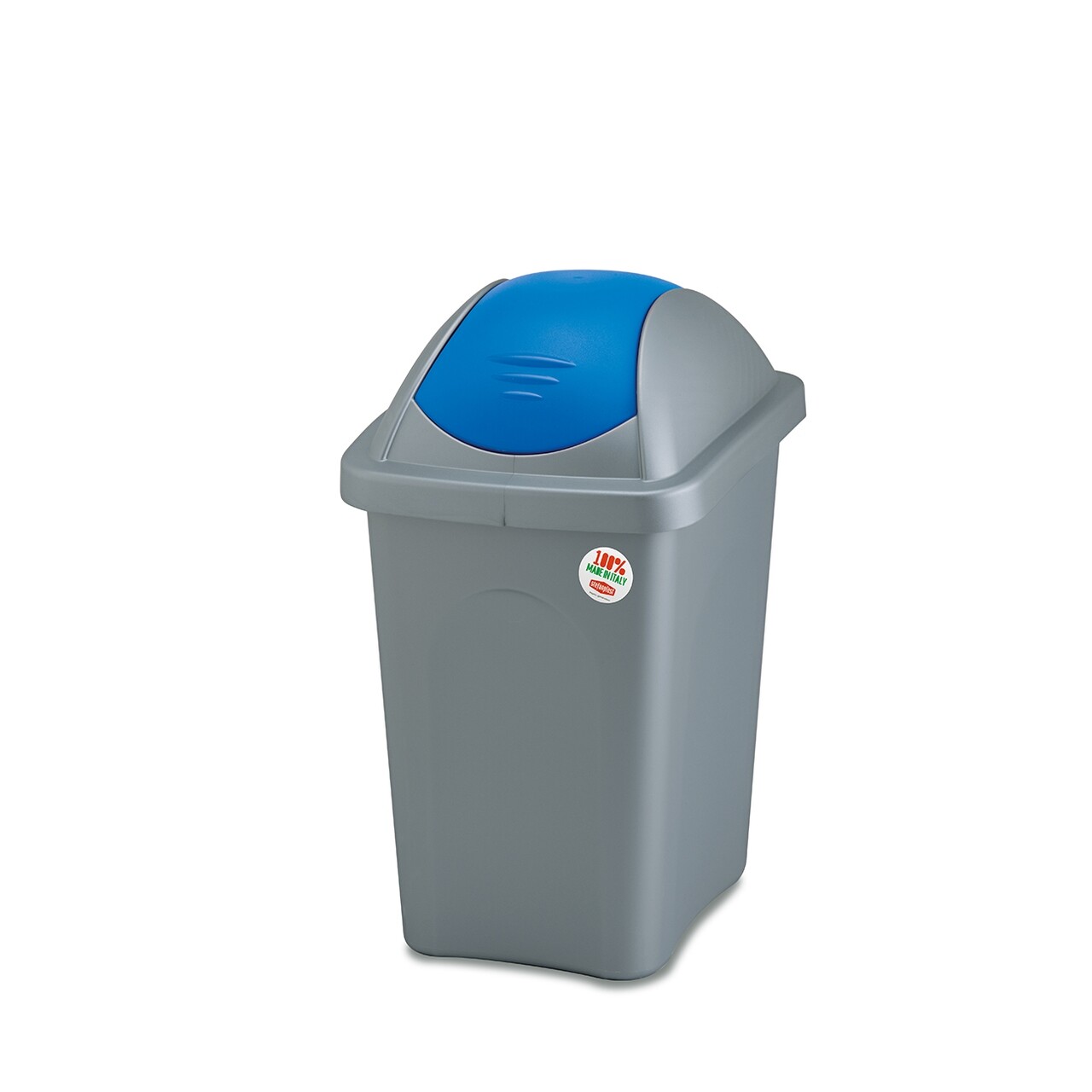 Cos De Gunoi Multiplat Cu Capac Batant, Colectare Selectiva, Plastic, 30 L, Albastru