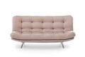 Canapea extensibila Misa Sofabed, Futon, 3 locuri, 198x128 cm, metal, mink