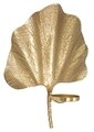 Suport de lumanare pentru perete Glam Leaf, Mauro Ferretti, 41x11.5x40 cm, fier, auriu