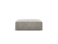 Taburet, Kaelle, Micadoni Home, BL, 100x80x38 cm, poliester chenille, gri deschis