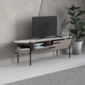 Comoda TV, Decortie, Otis, 160 x 45 x 35.6 cm, pal melaminat, mocha/alb