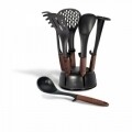 Set 7 ustensile de bucatarie cu suport Ebony Rosewood, Berlinger Haus, plastic, negru/maro