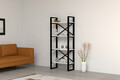 Corp biblioteca, Puqa Design, Alaro Modern, 66x150x32 cm, PAL, Alb/Negru