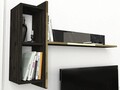 Set mobilier living, Talon, Veyron Set 1, PAL, Negru/Auriu