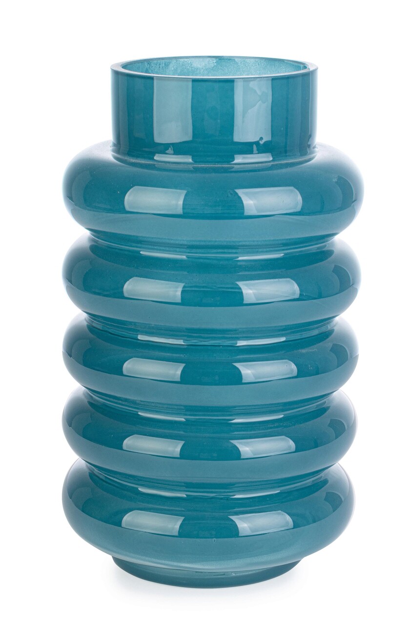 Vaza Marny, Bizzotto, 15x25 cm, sticla, albastru