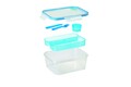 Caserola dreptunghiulara cu capac, Snips, Lunchbox Blue, 1.5 L, polipropilena, albastru