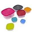 Set 7 caserole pentru alimente, plastic, multicolor