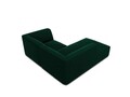 Coltar stanga 3 locuri, Ruby, Micadoni Home, BL, 186x180x69 cm, catifea, verde bottle