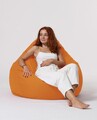 Fotoliu puf, Bean Bag, Ferndale Premium XXL, 115 x 130 cm, poliester impermeabil, portocaliu