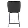 Scaun de bar Colin B H-2 Velvet, Signal, 48x42x88 cm, catifea/otel, negru