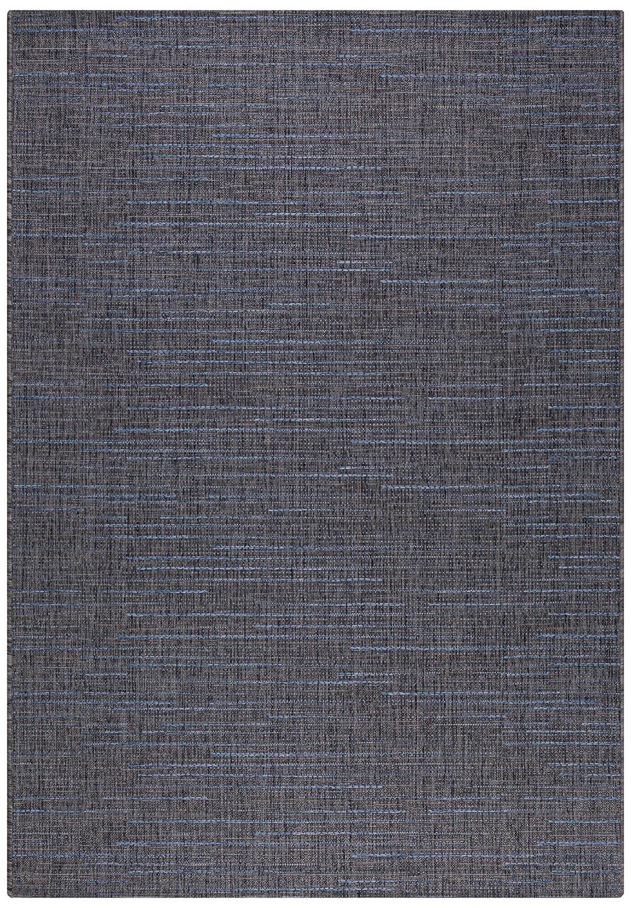 Covor, 02043A, 80x150 cm, Polipropilena, Negru/Albastru