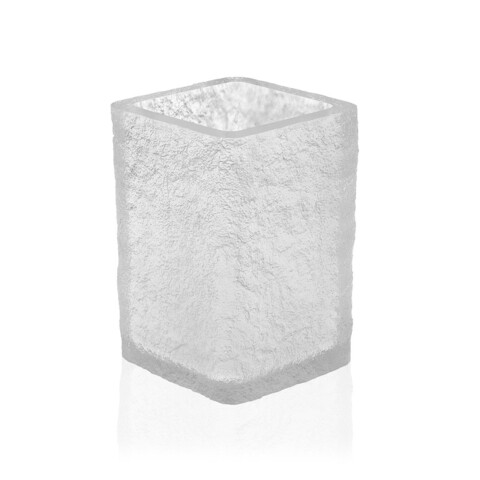 Suport periute si pasta de dinti Doris, Versa, 7.3x7.3x11 cm, polirasina, transparent