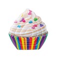 Saltea gonflabila pentru plaja Cupcake, 142x135 cm, polivinil, multicolor