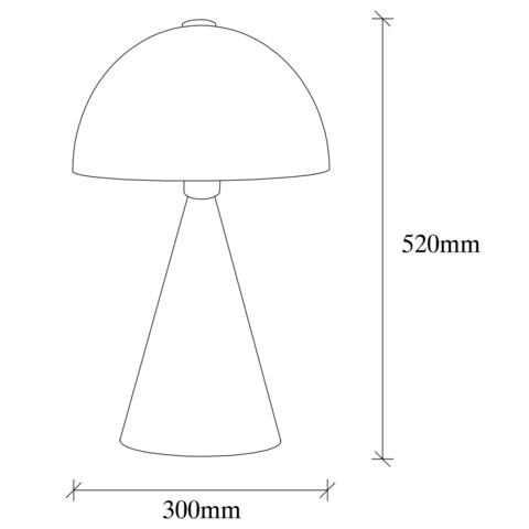 Lampa de masa, Dodo - 5052, Tatum, 30 x 52 cm, 1 x E27, 40W, alb
