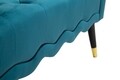 Bancheta Paris Teal, Mauro Ferretti, 120x40x60 cm, lemn de pin/catifea, turcoaz