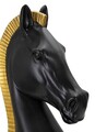 Statueta decorativa / Piesa de sah Cal, Black Horse, Mauro Ferretti, Ø18.5 x 50 cm, polirasina, negru/auriu