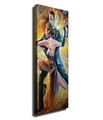 Tablou decorativ, PC201, Canvas, Lemn, Multicolor