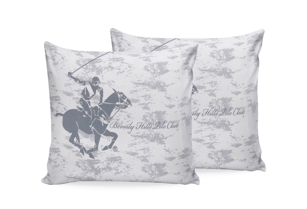 Set 2 fete de perna, 60x60 cm, 100% bumbac ranforce, Beverly Hills Polo Club, BHPC 034, gri