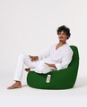 Fotoliu puf, Bean Bag, Ferndale Drop L, 80 x 80 cm, poliester impermeabil, verde